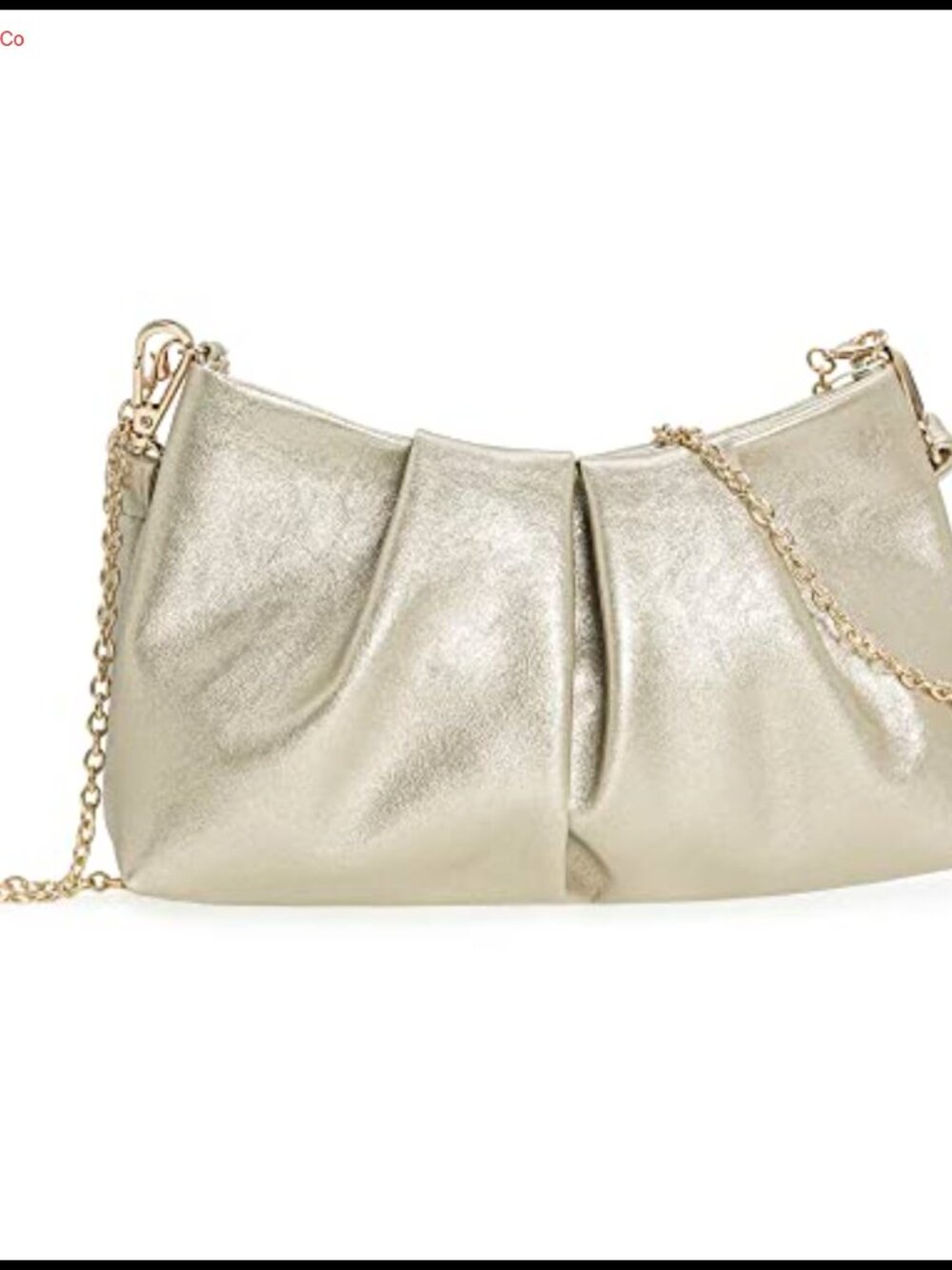 Pleated PU Leather Clutch Bag Formal Evening Purse for Cocktail Prom Wedding